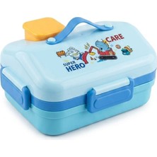 Alpa Store Fixpoint 800 ml Lunch Box Paslanmaz Çelik Beslenme Yemek Kabı Ev Modeli Kaşık Yemek Kutusu Sefer Tası Beslenme Örtüsü Hediyeli