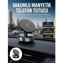 Çok Yönlü Döner Başlıklı Vakumlu Araç Telefon Standı – Sert Yollarda Stab - NEXORA8099-9