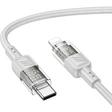 Hoco U129 Transparan Type-C To Lightning  Data ve Şarj Kablosu 1M-(5775) - NEXORA6397-8728