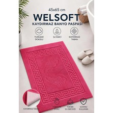 Coton Delux 45X65 cm Welsoft Kaydırmaz Banyo Paspası | Yumuşak Dokulu, Su Emici, Tabanı Kaymaz