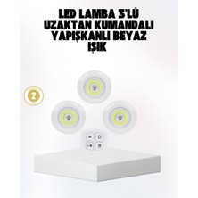 Kablosuz Gün Işığı 3’lü LED Spot Lamba Kumandalı - NEXORA4504-7626