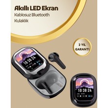 Akıllı Ekranlı Bluetooth 5.4 Kablosuz Kulaklık – Dokunmatik ve Şarj Kutulu - NEXORA3510-5828