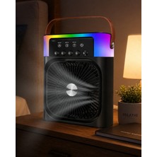 USB Şarjlı Masaüstü Sprey Fan Taşınabilir Serinletici Rgb Işıklı Mini Klima - NEXORA1828-2