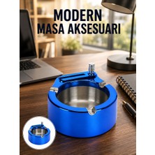 Metal Küllük ve Çakmak Seti Yuvarlak Modern Tasarım Yeni Nesil - NEXORA7664-9312