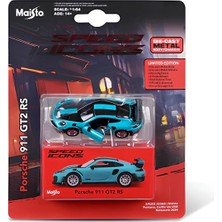Maisto 1:64 Speed Icons Koleksiyon Araçlar Porsche 911 Gt2 Rs Turkuaz