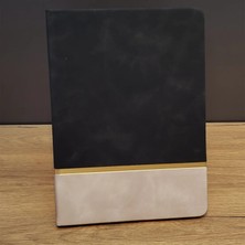 Hace Bazaar Siyah Çizgili Deri Defter
