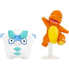 Pokemon Battle Fi̇gürler Galarian Darumaka ve Charmander