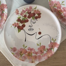 Keramika 4 Adet 22 cm Nordiç Pasta Tabağı