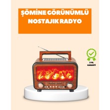 Şömine Alev Işıklı Solar Bluetooth Hoparlör – 7W Güçlü Ses Fm Radyo - NEXORA5360-6370