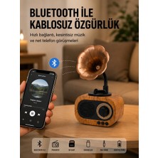 Mini Nostaljik Bluetooth Hoparlör Fm Radyo 8 Saat Batarya Yeni Nesil - NEXORA1225-6027