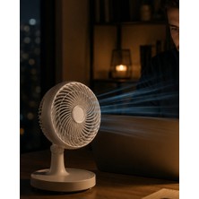 Masaüstü Mini Fan Sessiz Çalışan 2 Hızlı Otomatik Salınımlı Fan - NEXORA9007-8078
