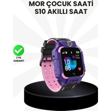 S10 Akıllı Çocuk Saati Mor Model Çift Yönlü Konuşma ve Sos Fonksiyonu - NEXORA4104-3547