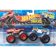 Hot Wheels Monster Trucks Güçlü Ikili 1:64 Arabalar Hot Wheels Fire Rescue & Hw 5 Alarm JLV86