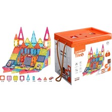 Başel Magnetic Tiles Otopark Manyetik Yapı Blokları 112 Parça
