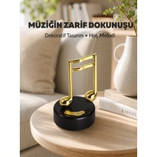 Altın Nota Figürlü Dönen Müzik Kutusu Dekoratif Music Box Yeni Nesil - NEXORA3885-2564