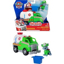 Paw Patrol Fire Rescue Figür ve Kurtarma Aracı Rocky