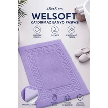 Coton Delux 45X65 cm Welsoft Kaydırmaz Banyo Paspası | Yumuşak Dokulu, Su Emici, Tabanı Kaymaz