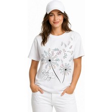 Ride With Joy %100 Pamuk Heavy Cotton Premium Kalite Kadın Tişört
