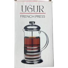 pasajdanal Uğur French Press, Cam Gövdeli, Paslanmaz Çelik Kapak ve Taban, Kahve Demleme