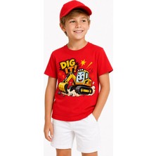Dig It Kepçe Ekibi %100 Pamuk Premium Kalite Erkek Çocuk Tişörtü