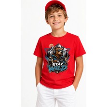 Stay Wild %100 Pamuk Premium Kalite Erkek Çocuk Tişörtü