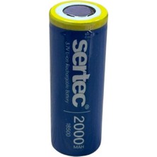 Royaleks Sertec 3.7V Li-Ion 18500 2000 Mah 3c Şarjlı Pil