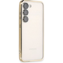 Royaleks Samsung Galaxy S23 Plus Kılıf Razer Lensli Silikon - Gold