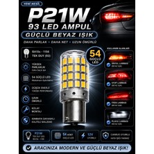Duolight P21W 54 LED Beyaz Ampul 1 Adet 12V BA15S 1156 Tek Duy 93 Stop Fren Sinyal Lambası