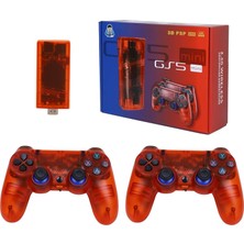 Hadron Gs5 Mını Retro Oyun Konsolu Stick HDMI Çift Gamepad 64 GB Kırmızı