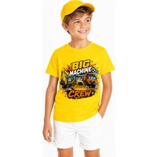 Machine Crew Kepçe Kamyon Ekibi %100 Pamuk Premium Kalite Erkek Çocuk Tişörtü