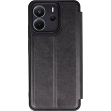 Royaleks Xiaomi Redmi Note 14 4g Kılıf Flip Cover - Siyah