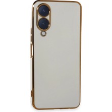 Royaleks Vivo Y17S Kılıf Volet Silikon - Beyaz