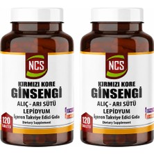 Ncs Kırmızı Kore Ginsengi Alıç Arı Sütü Lepidyum 120 Tablet 2 Adet İçeren Takviye Edici Gıda