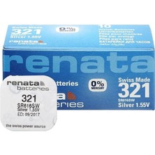 Royaleks Renata 321 SR616SW 1.55V Alkalin Saat Pili 10 Adet