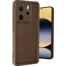 Royaleks Xiaomi Redmi Note 14 4g Kılıf Viera Silikon - Kahverengi