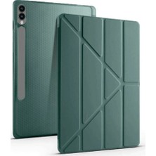 Royaleks Samsung Galaxy X510 Tab S9 Fe 11 Kılıf Kalemlikli Mars Tablet Kılıfı - Koyu Yeşil