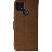 Royaleks Realme C25 Kılıf Trend S Plus Kapaklı Kılıf - Taba