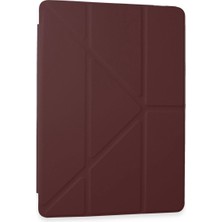 Royaleks Samsung Galaxy Tab A9 Kılıf Kalemlikli Mars Tablet Kılıfı - Mürdüm