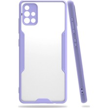 Royaleks Samsung Galaxy A71 Kılıf Platin Silikon - Lila