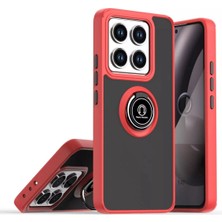 Royaleks Xiaomi Mi 15 Kılıf Montreal Yüzüklü Silikon Kapak - Kırmızı
