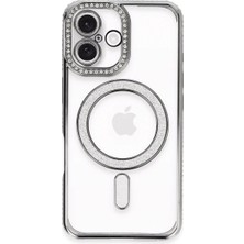 Royaleks Apple Iphone 16 Plus Kılıf Joke Simli Magneticsafe Kılıf - Gri