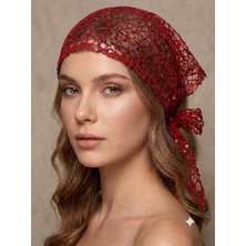 Trend Nexus PULLU FİLE ÜÇGEN BANDANA FULAR BEL AKSESUARI
