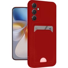 Royaleks Samsung Galaxy A16 5g Kılıf Kelvin Kartvizitli Silikon - Kırmızı