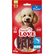 Euro Dog Glblseme Snack Love Köpek Ödülü Dental Ve Eğitim Burgulu Çubuk Üzerine Sarılı Somon Balığı 10 Cm 70 Gr
