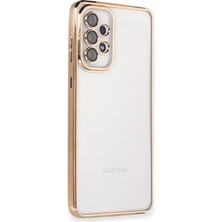 Royaleks Samsung Galaxy A53 5g Kılıf Razer Lensli Silikon - Gold