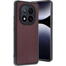Royaleks Xiaomi Redmi Note 14 Pro 5g Kılıf Aras Deri Kapak - Bordo