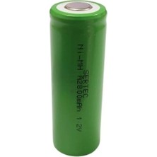 Royaleks Sertec - 1.2V 2800 Mah - A Size - Ni-Mh Şarjlı Pil - (Başsız / Flat Head)