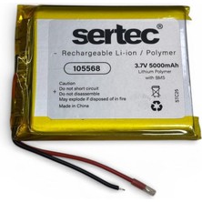 Royaleks Sertec 105568 3.7V 5000 Mah Li-Polymer Pil (DEVRELI/1.5A)