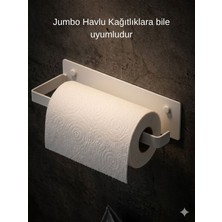 Grassi Duvar Tipi Kağıt Havluluk - Beyaz, Paslanmaz Metal, Şık ve Pratik Kağıt Havlu Askısı | Mutfak & Banyo Kullanımı