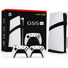 Hadron Gs5 Pro Retro Oyun Konsolu HDMI Çift Gamepad Seti 128 GB Hafıza Kartlı  Beyaz